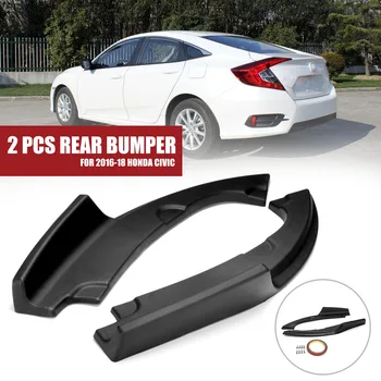 

A Pair Car Rear Bumper Lip Diffiuser Guard Lower Side Bumper Splitter Lip Apron Valance For Honda For Civic 2016 2017 2018
