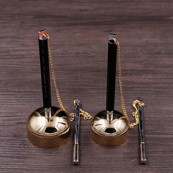 

Copper Hand Bell Long Handle Cited Qing Temple Ritual Buddhism Buddhist Sutras Activities Muyu Chanting Ritual