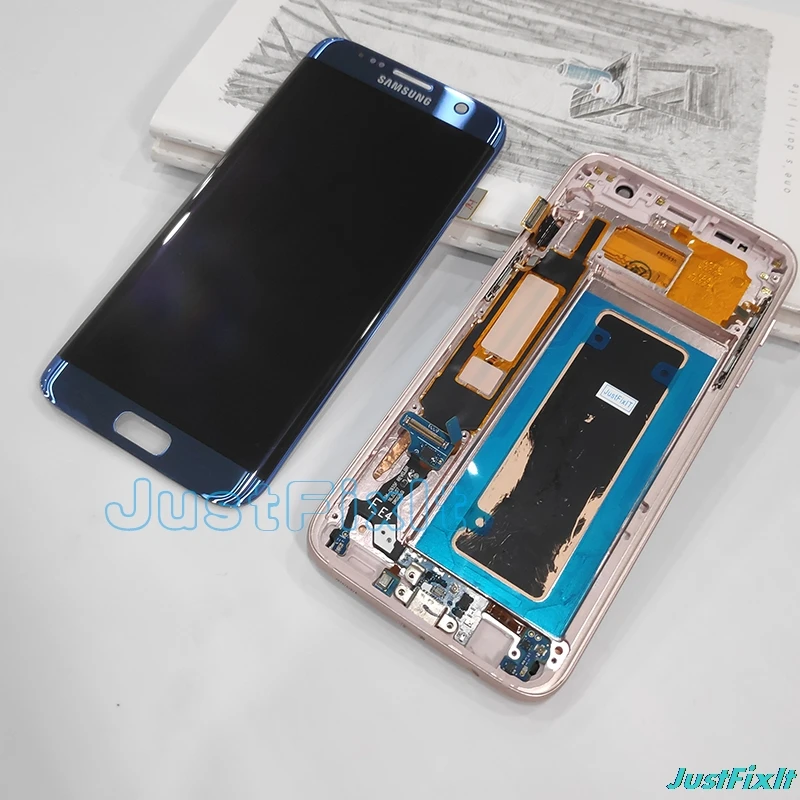 ЖК дисплей с цифровым преобразователем для Samsung Galaxy S7 Edge g935a g935v g935F сенсорный
