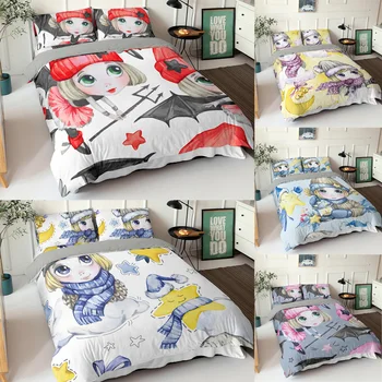 

Cute Home Textile Cartoon Boy And Girl Bedding Sets Children's Beddingset Bed Linen Duvet Cover Bed Sheet Pillowcase/bed Sets