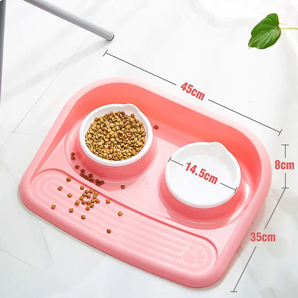 Модная миска для домашних животных SolidCat, миски для собак, милые универсальные кормушки для собак, щенков, кошек, домашних животных, 4 цвета