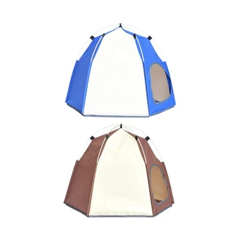 

Dog Cat Playing Bed Mat Waterproof Oxford Pet Dogs Tent House Portable Folding Kennel Bed for Universal Dogs Travel Outdoor