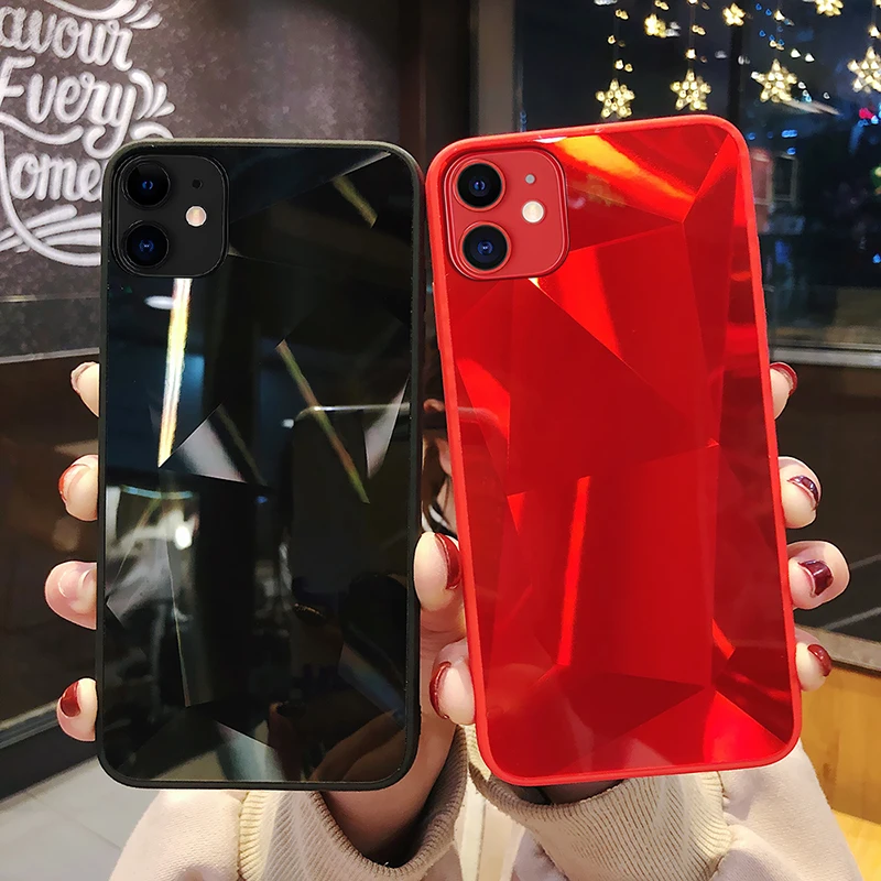 Чехол со стразами для iphone 11 pro xr xs max 7 8 6s plus, чехол funda etui, аксессуары, роскошный мягкий чехол с краями, задняя крышка из поликарбоната