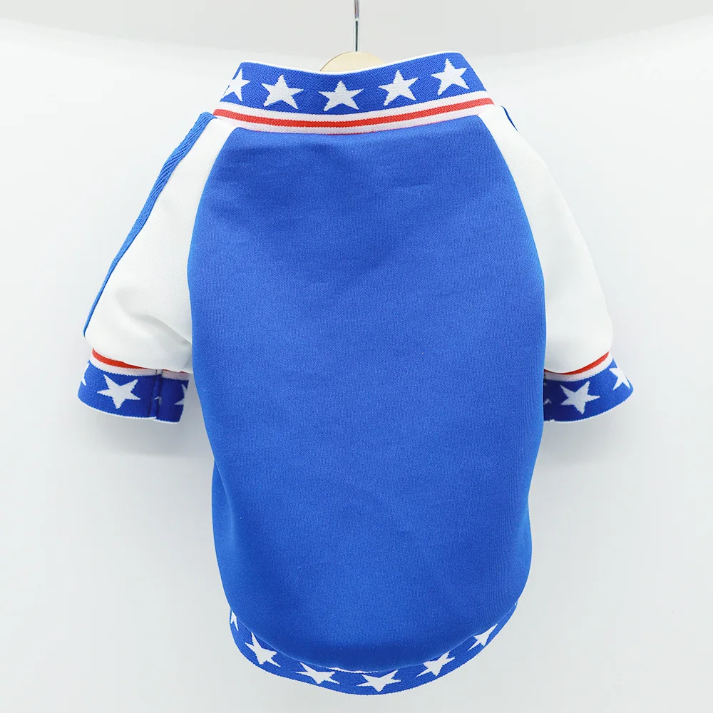 

Pet dog clothes Spring and Autumn style pet baseball suit British style fashion clothing very cool Solid Puppy Pet Clothes