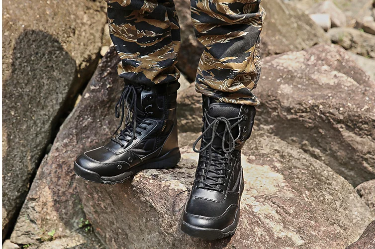Мужские ботинки в армейском стиле, супер светильник, спецназ, летние, с высоким берцем, тактические ботинки, дышащие, для тренировок, морская Армейская Обувь