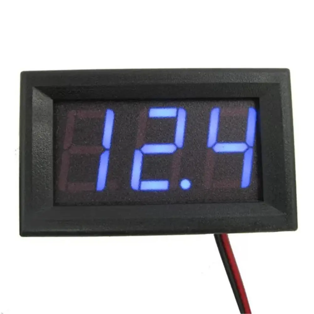 Mini Voltmeter Tester Digital Voltage LED Display Gauge Meter Test Battery DC 2.4V-30V 2 Wires for Motorcycle Car New | Инструменты