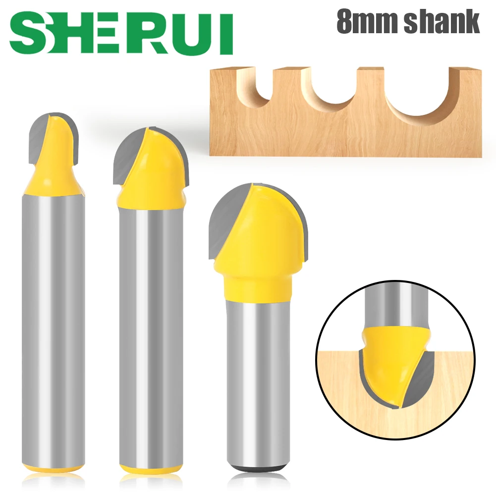 

1pcs 8" Shank Double Edging Router Bits for wood cove box bit Tungsten Carbide Woodworking endmill miiling cutter