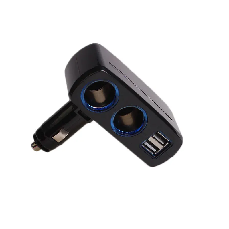 Горячий портативный двойной USB автомобильный прикуриватель зарядное устройство Черный