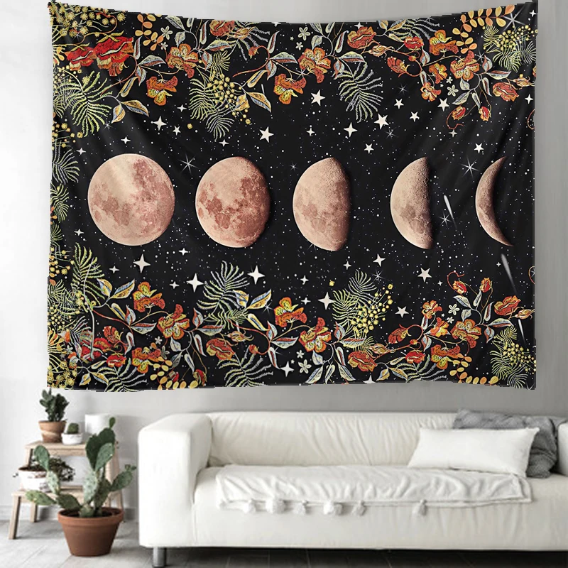 

Black White Sun Moon Mandala Indian Mandala Tapestry Wall Hanging Bohemian Gypsy Psychedelic Tapiz Witchcraft Tapestry