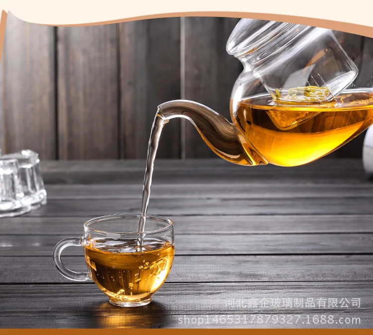 Wholesale for Heatable Thick Heat-resistant Glass Flower Pot Transparent Kung Fu Tea Set "Tea Pot Set