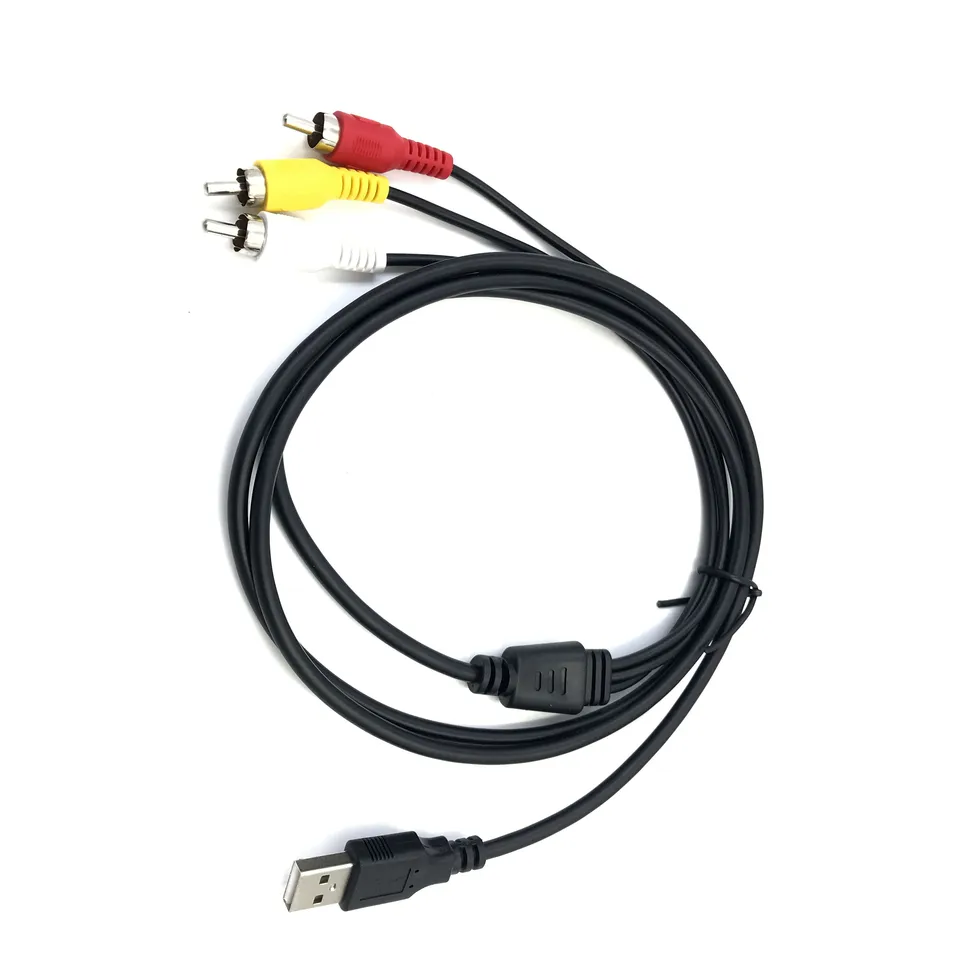 Cavo USB A 3 RCA 0,25 M – Adattatore AV Per PC, TV E Console, Doppia Schermatura
