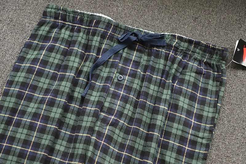 Осенне-зимние мужские модные свободные Фланелевые брюки в клетку с эластичной резинкой на талии для сна Мужские Модные Цветные Хлопковые Штаны для отдыха
