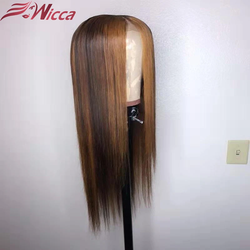 Wicca Blonde 13X6 парики на шнурках на фронте, выделите прямой парик на шнурке, al парик с волосами младенца, бразильские волосы Remy, человеческие волосы, парик, предварительно сорванные