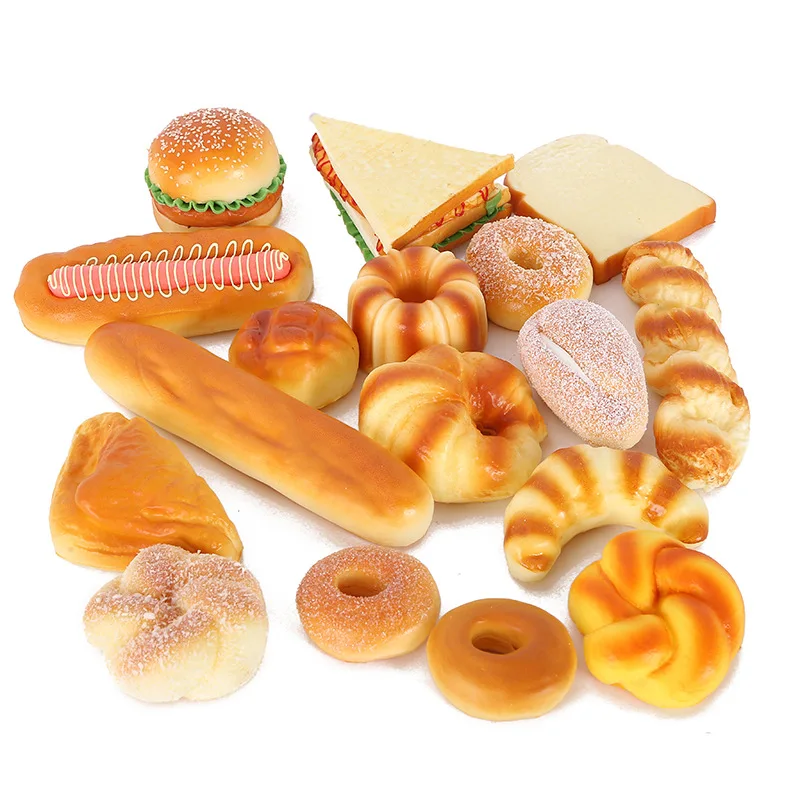 

PU Simulation Bread Model Shooting Fake Bread Props Creative Early Childhood Education Toys Home Simulation Cake Bakery Decor