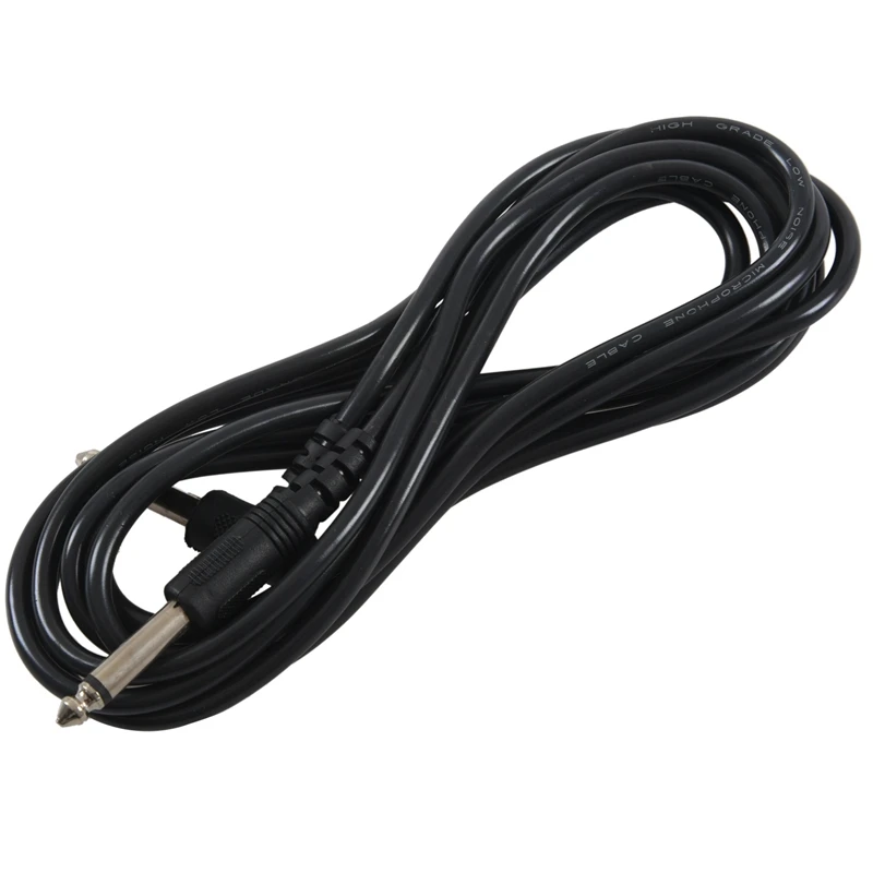 1/4 дюймовый штекер патч корд кабель 3 метра для электрогитары с 2 серебряными