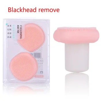 

2 Color Face Cleansing Brush Blackhead Remove Washing Pad Facial Exfoliating Silicone Washing Pad Deep Cleaning Face Cleanser