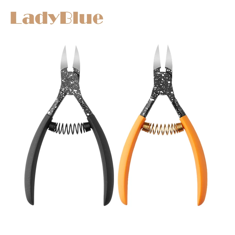 

Stainless Steel Nail Scissors Cuticle Nipper Clipper Manicure Pedicure Dead Skin Remover Trimmers Orange Soft Nail Art Tool