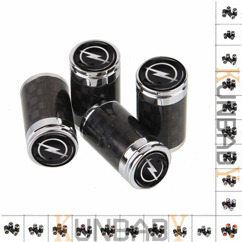4 шт. металлический автомобиль углеродного волокна крышки стержня вентиля шины с