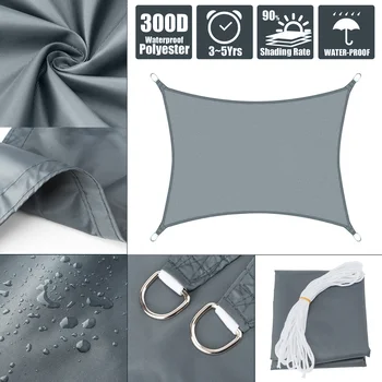 

Sun Shade Shelter Waterproof Patio Garden Shade Sail UV Block Cover Pool Awning Camping Picnic Tent Canopy outdoor Sunscreen