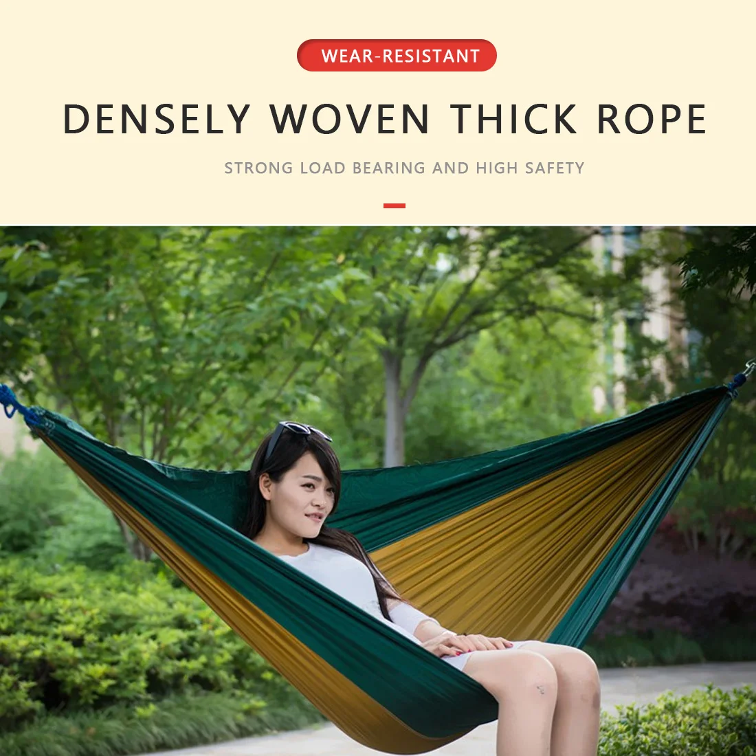 

In Stock Portable Camping Parachute Hammock Survival Garden Outdoor Furniture Leisure Sleeping Travel Double Hanging Bed