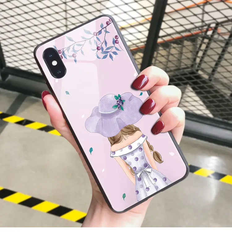 

Lemon Back Tempered Glass Mobile Phone Shell Shatter-Resistant Cellphone Case Cover iPhone Xs Max Case