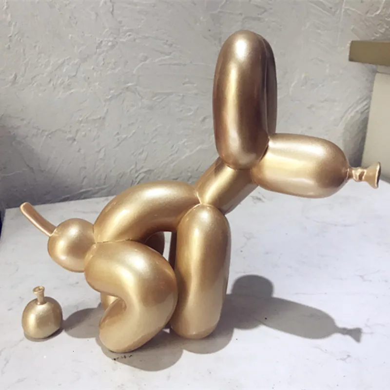 Новые изделия американского искусства, блестящие воздушные шары в форме собак, скульптуры из смолы, воздушные шары, статуи собак, подарок на день Святого Валентина