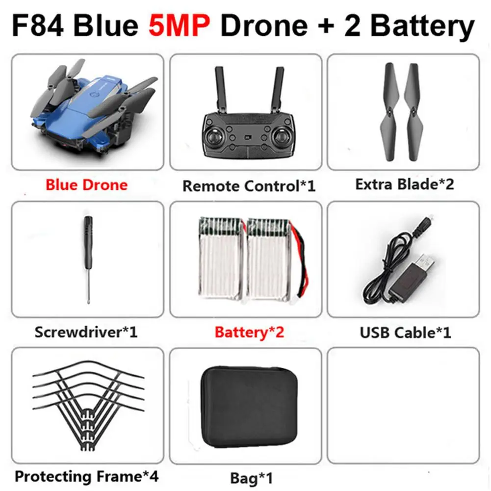 F84 Квадрокоптер беспроводной Радиоуправляемый Дрон с 4 K/5MP/0.3MP HD камерой WiFi FPV Вертолет складной самолет для детей подарочная игрушка