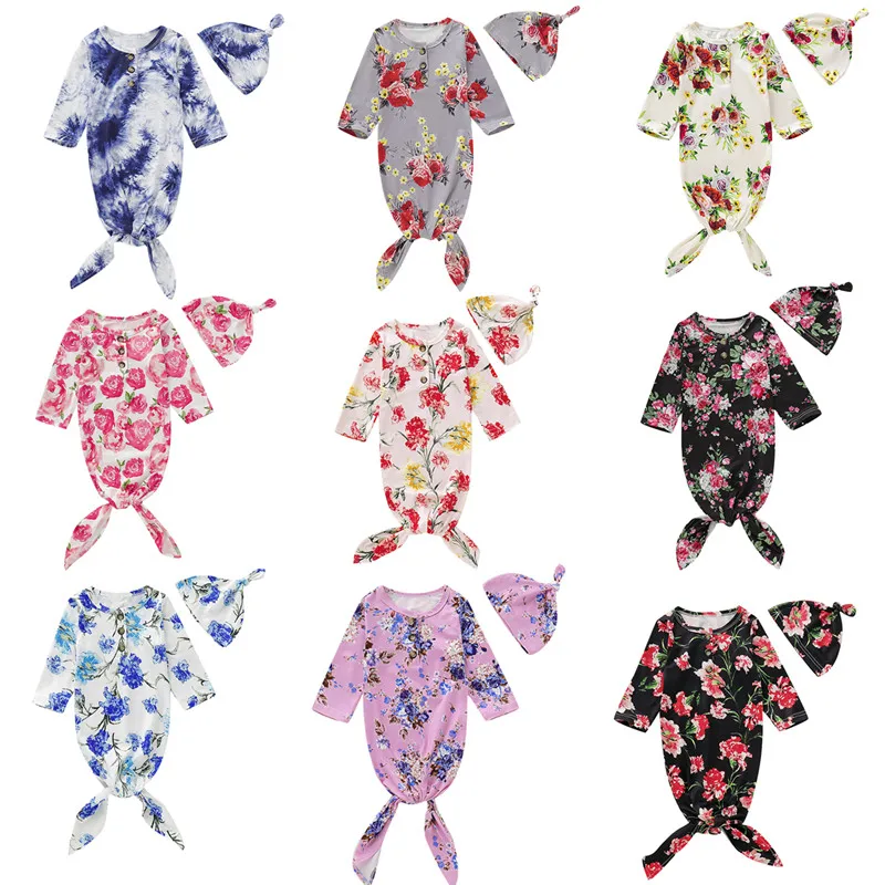 13 цветов для новорожденных девочек и мальчиков Пеленальное Одеяло осень с цветочным принтом спальный мешок обертывание шляпа ткань