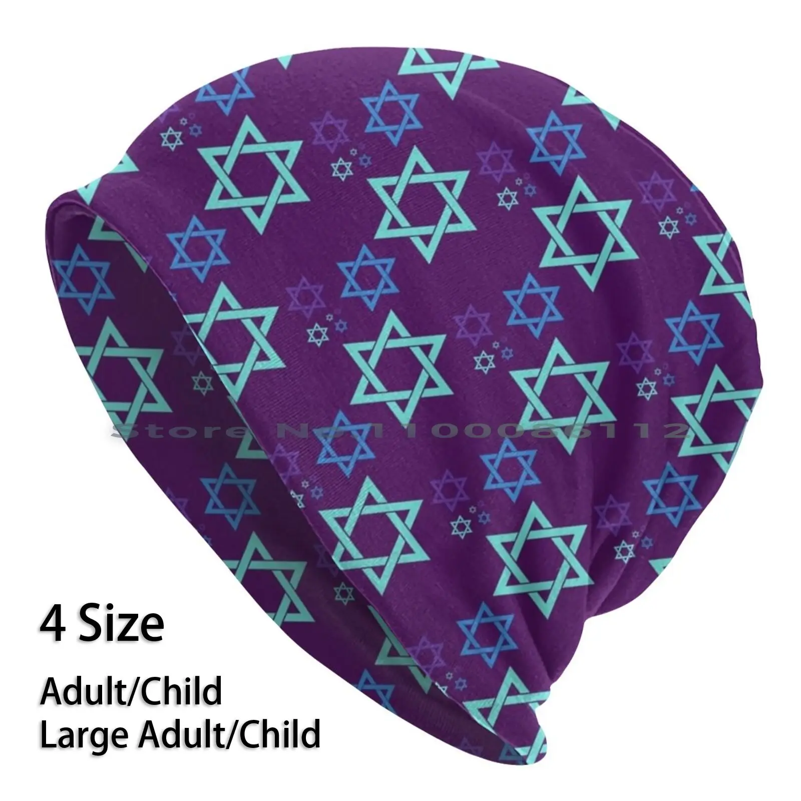 Star Of David Beanies Knit Hat Jewish Israel Hebrew Star Of David