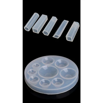 

6 Pcs DIY Jewelry Pendant Mould Handmade Craft Making Tool, 1 Pcs Time Gem Patch Tool & 5 Pcs Long Crystal Pendant