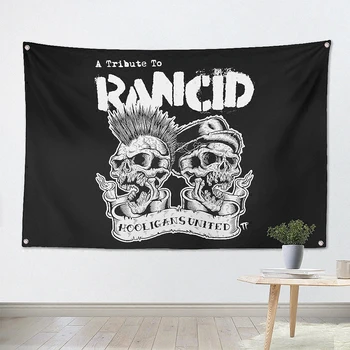 

Heavy Metal Rock Band Posters Banners Music Studio Wall Decoration Hanging Painting Waterproof Cloth Polyester Fabric Flags D4