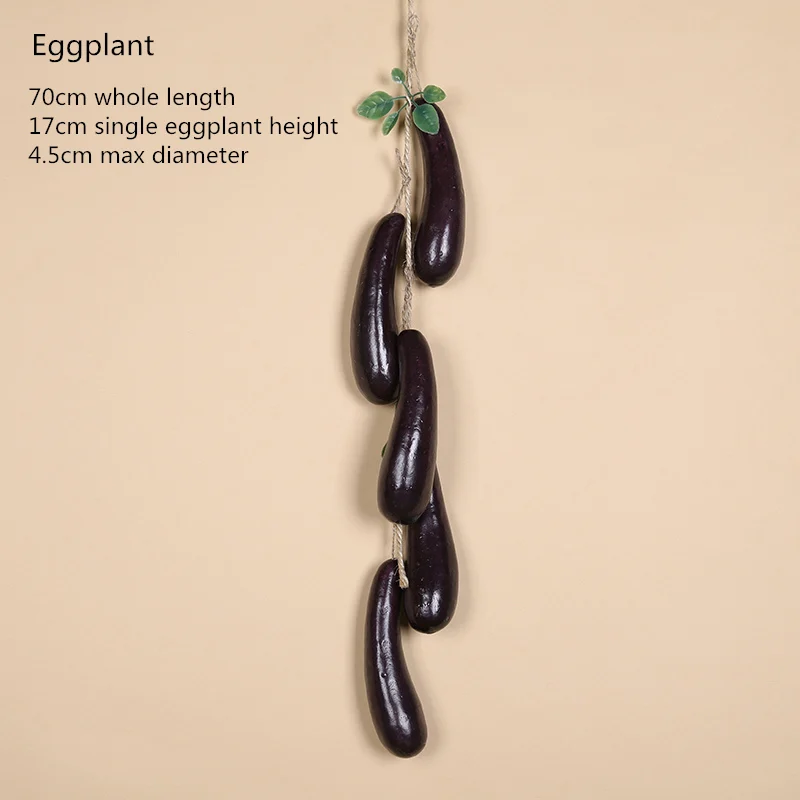 yumai Баклажаны картофель перец тыква морковь искусственные овощи нитки - Цвет: Eggplant