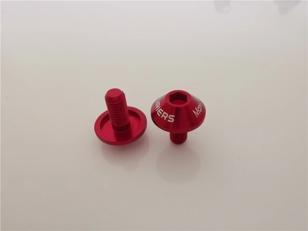 2pcs 10mm Red Набор из 2 шт Fouriers BN-M002 в форме гриба болты для чайника superlight 1,3 г винты для бутылки держатель для горного велосипеда винты - Цвет: 2pcs 10mm Red