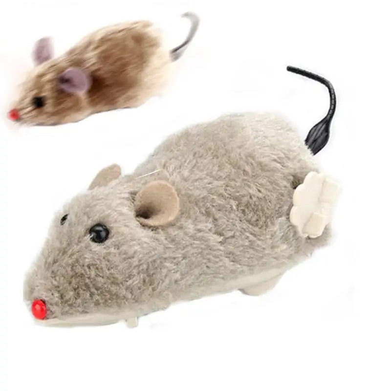 

Plush Cat Toy Clockwork Spring Automatic Run Mouse Pet Toy Cotton-filled Corduroy Eco-friendly Soft Cute Cat Toy Pet Supplies
