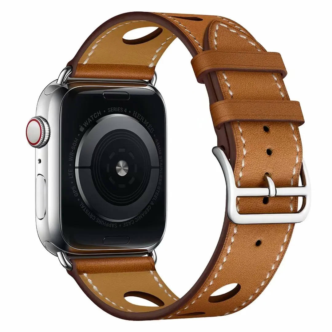 Ремешок-манжета для Apple Watch ремешок 44 мм 42 мм 40 мм 38 мм кожаный браслет ремень для iWatch серии 5 4 3 2 1 сменный ремешок для часов