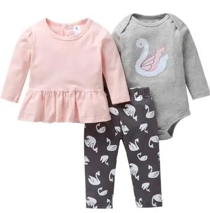 Children's clothing jumpsuit baby boy girl clothing suit long-sleeved printed children's cotton suit hooded sweater suit