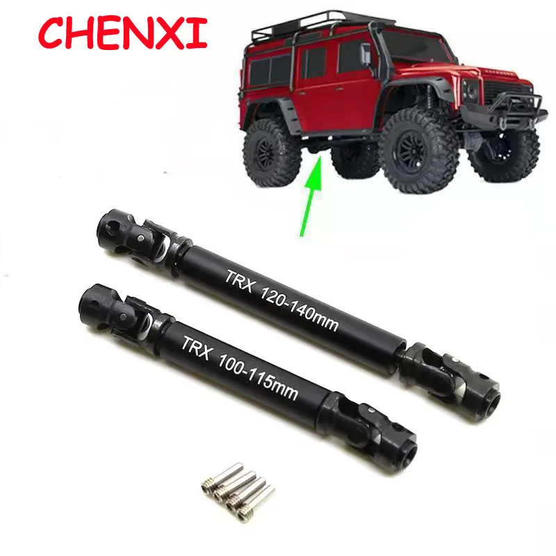 

2PCS Heavy Duty Cvd Heavy Duty Drive Shaft Alloy Steel Universal Joint Steel For Trx4 Traxxas Trx-4 1/10 Rc Car Y07