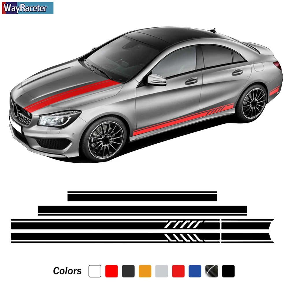 Buy MGUOTP Car Hood Decal Side Stripes Skirt Sticker,For Mercedes Benz CLA  Class CLA 45 AMG C117 X117 W117 C118 X118 Accessories Online at  desertcartSri Lanka