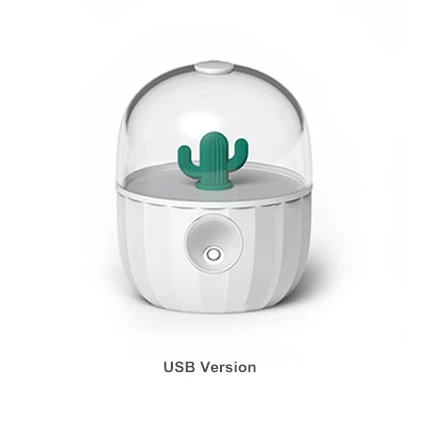 Cactus Романтический увлажнитель для ароматерапии, ПЭТ-бутылка, USB арома-диффузор, светильник с регулируемой яркостью, увлажнитель воздуха, домашний автомобильный портативный увлажнитель воздуха - Цвет: Cactus