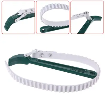 

9" Adjustable Oil Filter Belt Non-slip Rubber Strap Wrench Car Repair Tool