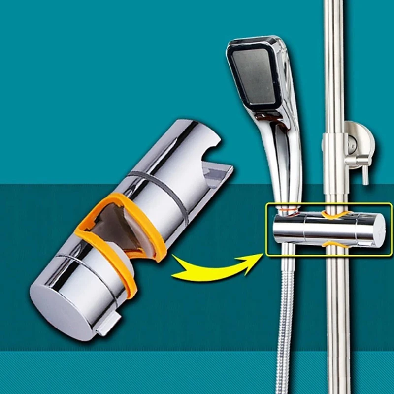 Регулируемый 22-25 мм хромированный ABS Душевой направляющий держатель для душевой головки с резьбовым настенным креплением фиксатор кронштейн инструменты для ванной комнаты