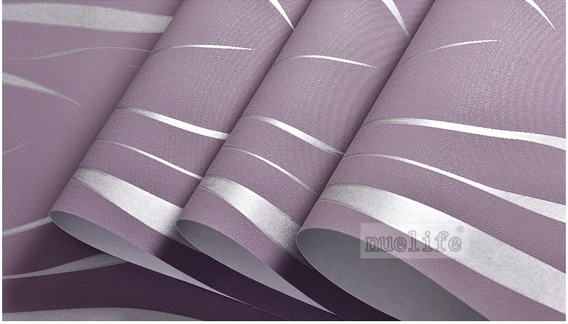Simple modern gold striped wallpaper plain non-woven wallpaper living room modern minimalist bedroom solid color home wallpaper