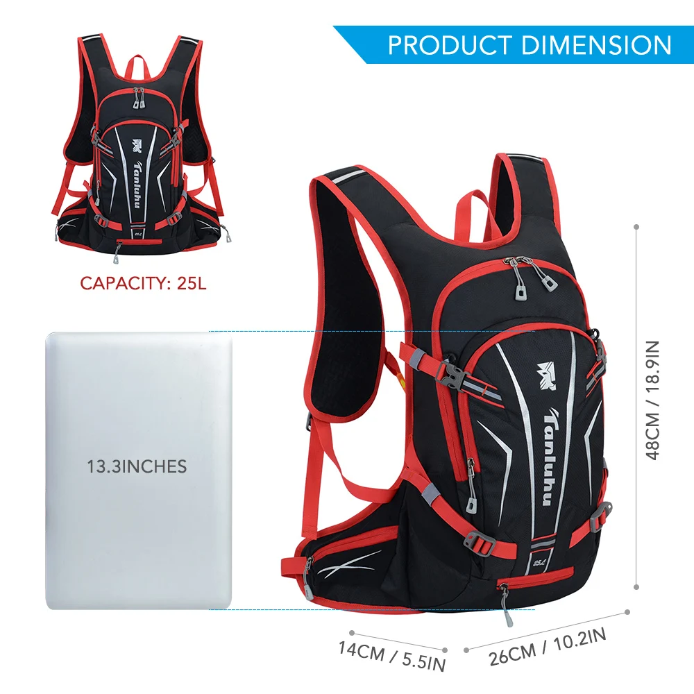 25L Рюкзак Для Езды На Велосипеде, сумки на плечо, рюкзак для уличного спорта для верховой езды, для альпинизма, гидратации, сумка для воды с