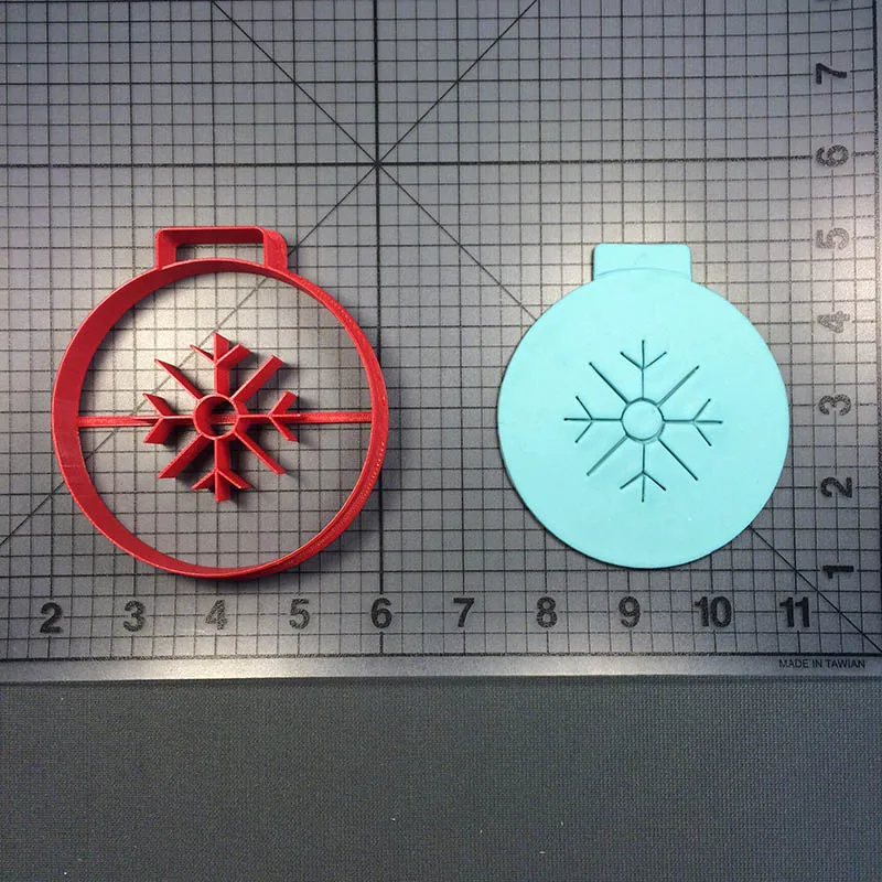 Snowflakes 3 inch Рождественская елка Санта Клаус Олень венок колокольчик орнамент 3d печать помадка украшение для печенья резак набор - Цвет: Snowflakes 3 inch