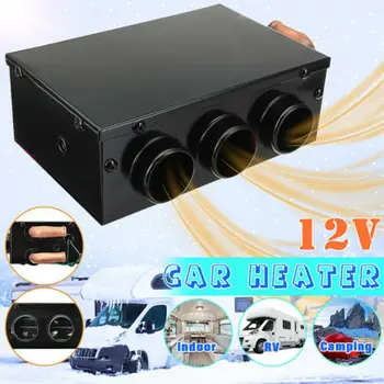 

Universal 12V 80W 3-Hole Portable Mini Car Heating Fan Compact Defroster Demister for Car Truck Van car Interior Accessories