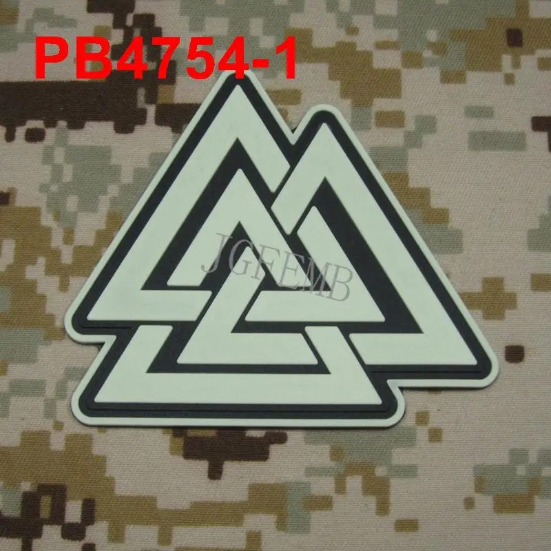 Valknut один Викинг символ Valknut Викинг норвежский рун символ Valknut патч 3D ПВХ патч тактический