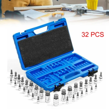 

32pc/Set Master Hexes Drill Bit Set (Sae & Metric) Socket Set Standard Hand Tool FPing