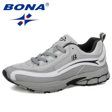 BONA/ г. Новые дизайнерские трендовые кроссовки для бега мужская спортивная обувь высокого качества на шнуровке удобная обувь для бега zapatillas hombre