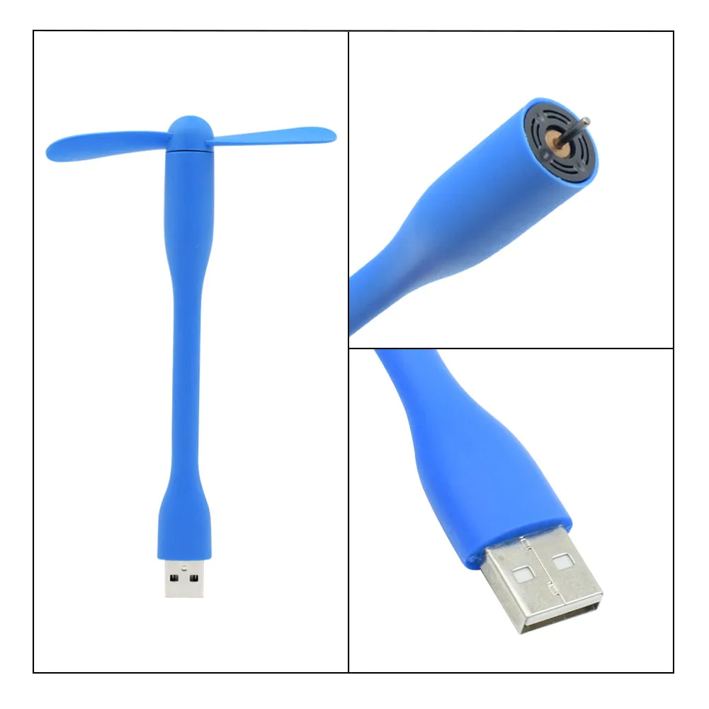 New High Quality Light Mini Cooling USB Fan Micro USB 2.0 Fans Flexible Summer Gadget For Tablet Power Bank Laptops