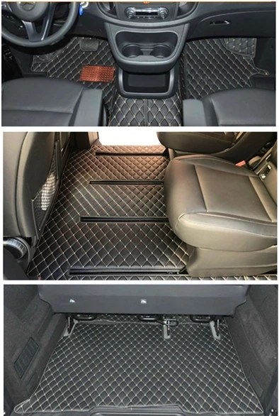 Полный Комплект ковриков для автомобиля под заказ + коврик багажника Mercedes Benz Viano 7
